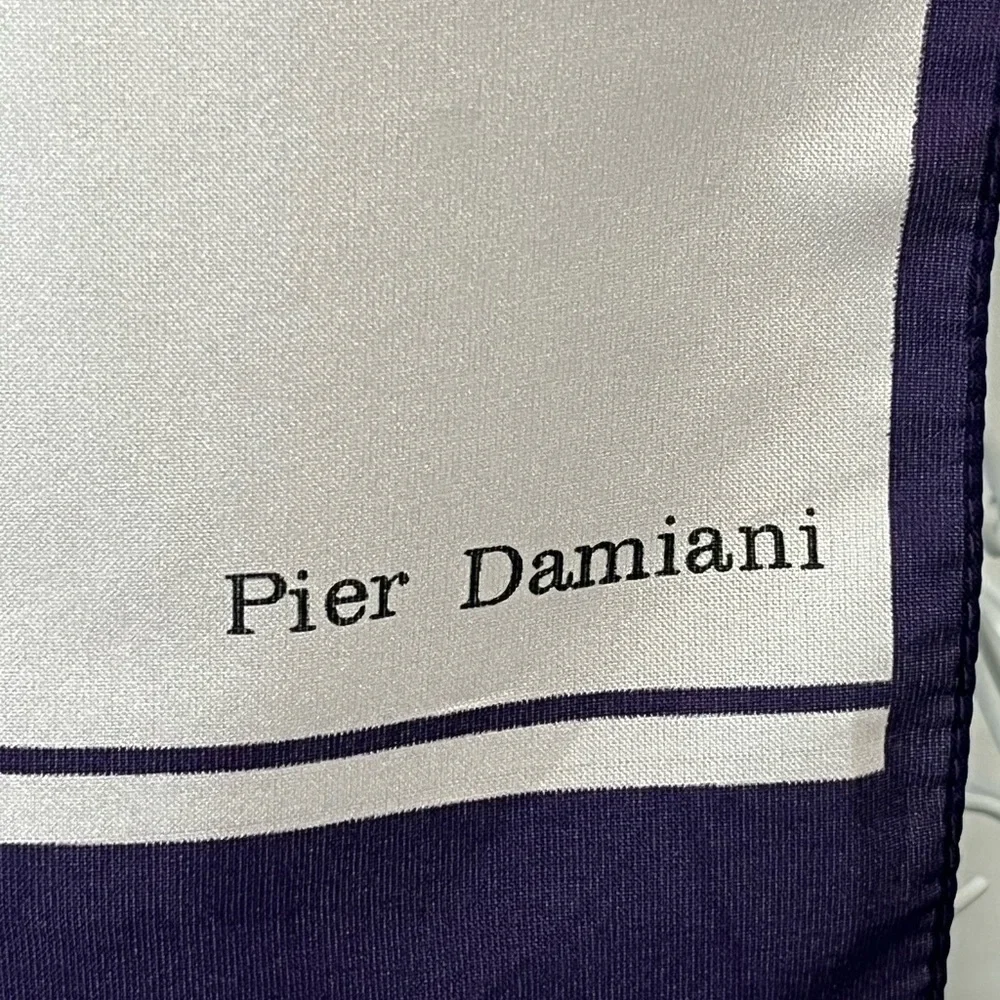 Pier Damiani Purple Lilac FloralScarf Vintage